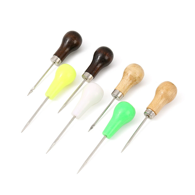 Цветная тыква пластиковая ручка шило ручной работы кожаный перфорированный инструмент прямой крюк конус ремонт обуви сверление деревянной ручки шило
