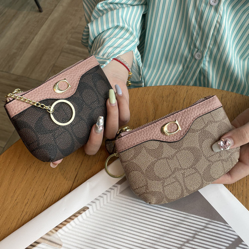 Small wallet women's ultra-thin coin purse zipper compact mini new  internet celebrity fashion niche design ins