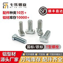 欧标T型螺丝铝型材配件t形锤头船头螺栓M6M8国标T型螺杆耐腐
