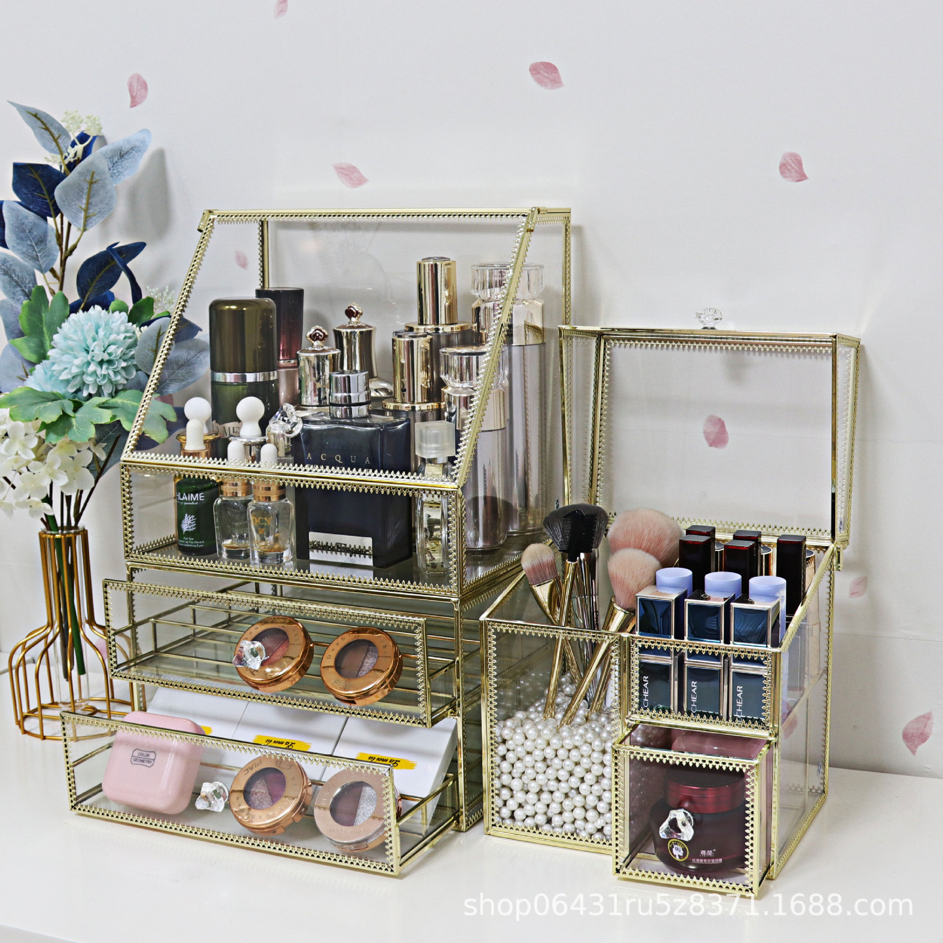 사다리꼴 상자 + 파우더 박스 2 층 + 3 대 1