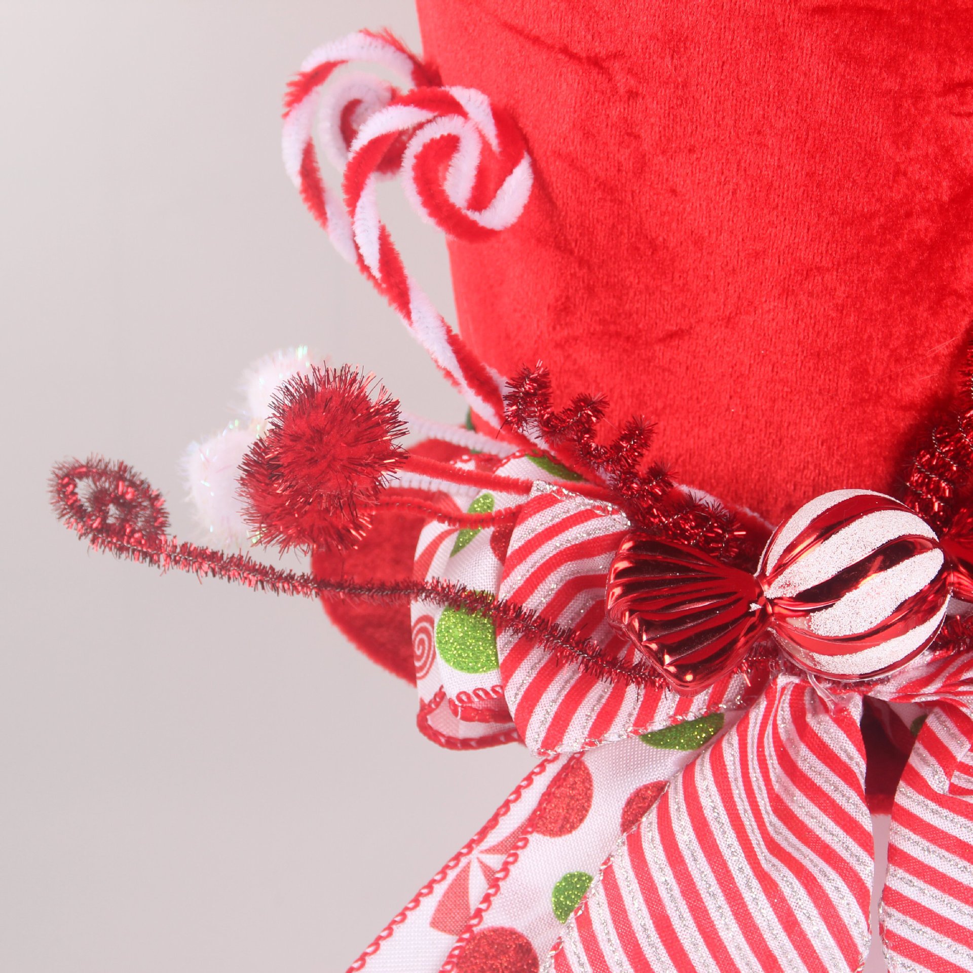 Decoración de Navidad árbol de Navidad sombrero de arco de cinta plegable sombrero de árbol de Navidad estrella