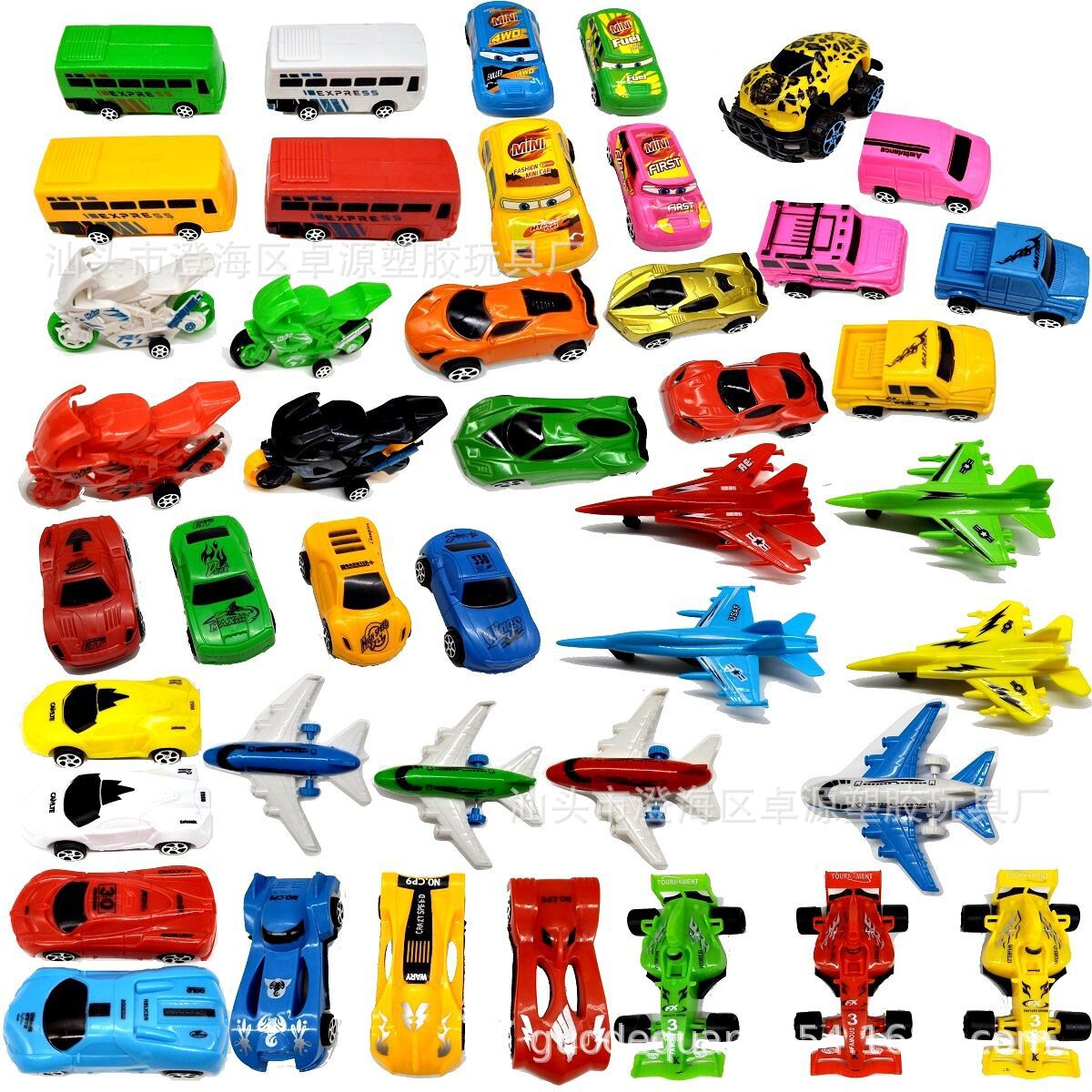 滑行小玩具汽车飞机 赛车巴士工程车客机 儿童交通系列模型玩具