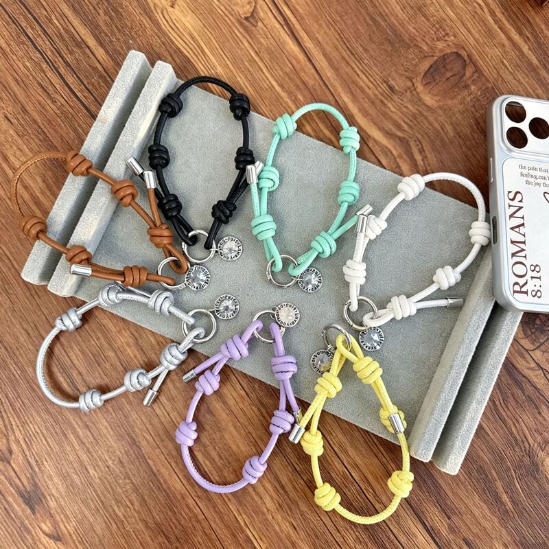 2026 new macaron-colored braided phone lanyard, leather knot phone chain, decorative, Instagram-style, direct from the manufacturer 2026 new macaron-colored braided phone lanyard, leather knot phone chain, decorative, Instagram-style, direct from the manufacturer