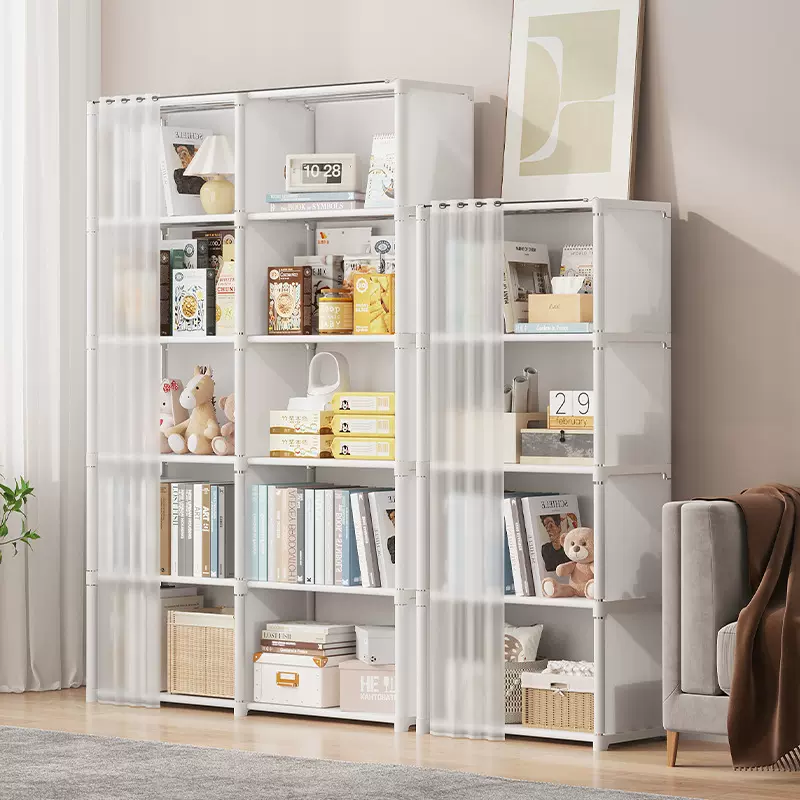 书架置物架落地简易家用多层客厅储物柜子窄缝小书柜靠墙边角收纳