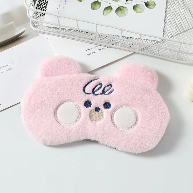 Nuevo sueño sombreado chica dormir especial máscara de ojo estudiante máscara de ojo aliviar la fatiga ocular conejo oso monstruo
