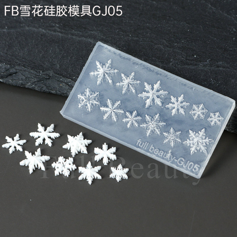 国境を越えた新しいネイルシリコン金型クリスマス冬の雪花彫刻立体ネイルツールアクセサリー金型|undefined