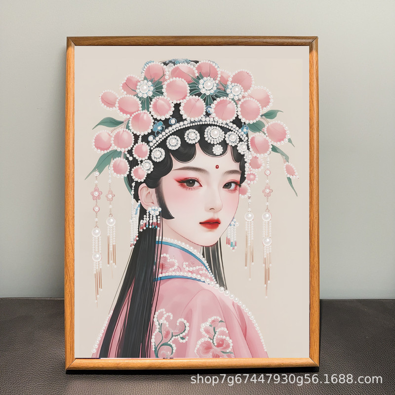 3040厘米带框珍珠手工自粘款diy装饰画儿童益智材料礼物送人爆款|undefined