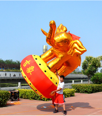 充氣吉象模型麒麟送子氣模金象拱門廣告廠家新款慶典用品婚慶道具