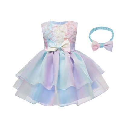 children full dress Princess Dress summer 2022 new pattern Piano costume David Yarn Flower Virgins baby The age of full dress