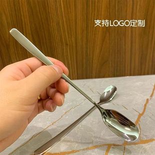Stainless Steel Spoon Long Handle Mixing Spoon Honey Spoon Ice Spoon Coffee Spoon Dessert Spoon Seasoning Spoon Small Spoon
