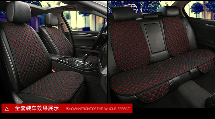 Car Seat Cushion Linen Car Seat Cushion Four-Season Universal Car Seat Cover Five-Seater Breathable Car Cushion Foreign Trade Hot Style