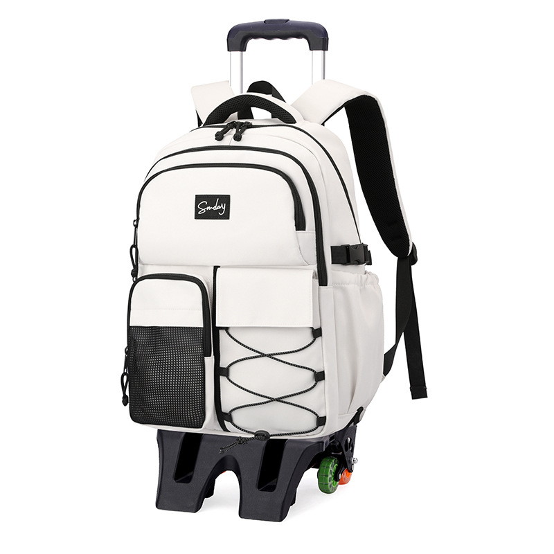 Mochila de tracción para niños de peces naturales, estudiantes de primaria de grado 3 - 6 pueden escalar escaleras, moda de alta capacidad, bolsas de tracción de escuela secundaria