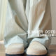 light green Milk Fu Ice Silk Texture Sense Yamamoto Pants 2024 New Summer Thin Wide Leg Pants Women's Casual Small Walking