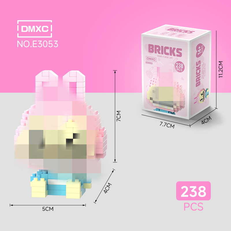 Modelo de Bloques de Construcción en Miniatura de Plástico DIY