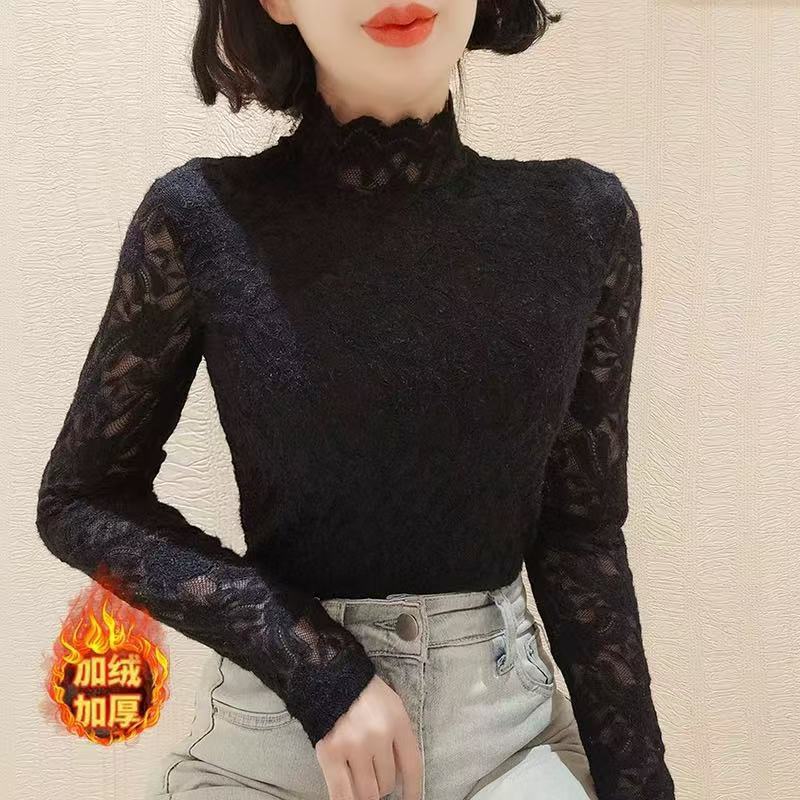 블랙 [벨벳 스타일] 소매에 벨벳 없음