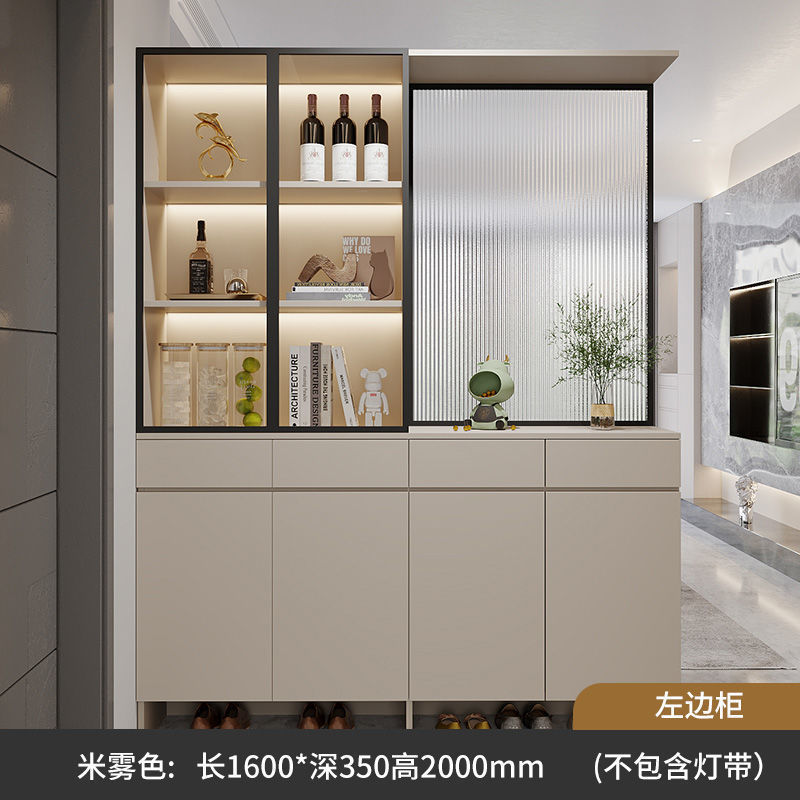 エントリーパーティションキャビネット、ワインキャビネット、モダンでシンプルな長虹ガラススクリーンキャビネット、エントランスキャビネット、シューズキャビネット、一体型リビングルーム|undefined