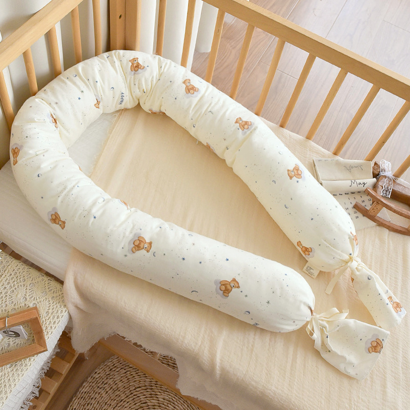 Cama de gaza de algodón para bebés recién nacidos, bolsa suave de amortiguación antichoque, almohada de cama para niños a prueba de caídas.