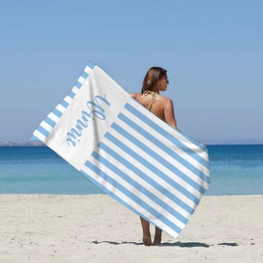 Personalized Cute Kids Towel Personalized Defined Name Birthday Holiday Gift for Summer and Beach