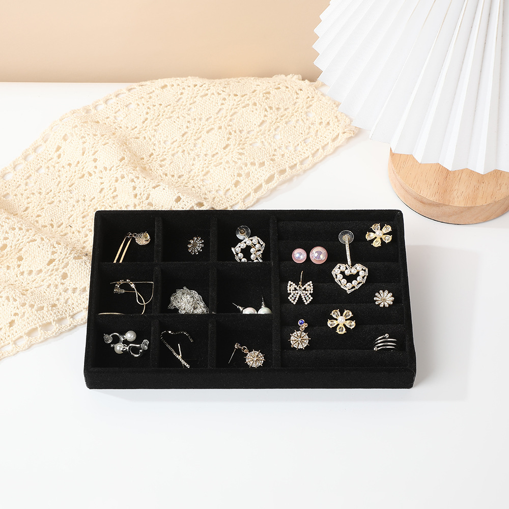Contador cajón cascada bandeja de joyería almacenamiento para ver paleta pendientes pendientes anillos collares joyería caja de almacenamiento al por mayor