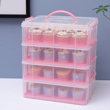 砵仔糕打包盒纸杯蛋糕移动甜品台塑料收纳多层手提纸杯蛋糕包装盒