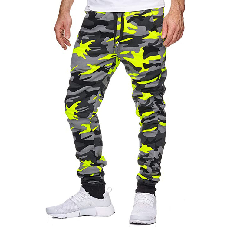 Cross Mirror New Autumn Winter Hot Sale Men's Casual Camouflage Mid Rise High Stretch Printed Stretch Fabric Spot Sports Jogging Bottoms_voghion.com