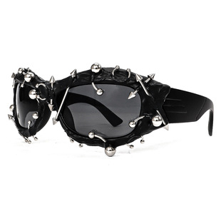 2024 new personalized European and American fashion cross-border sunglasses trend vinyl punk style