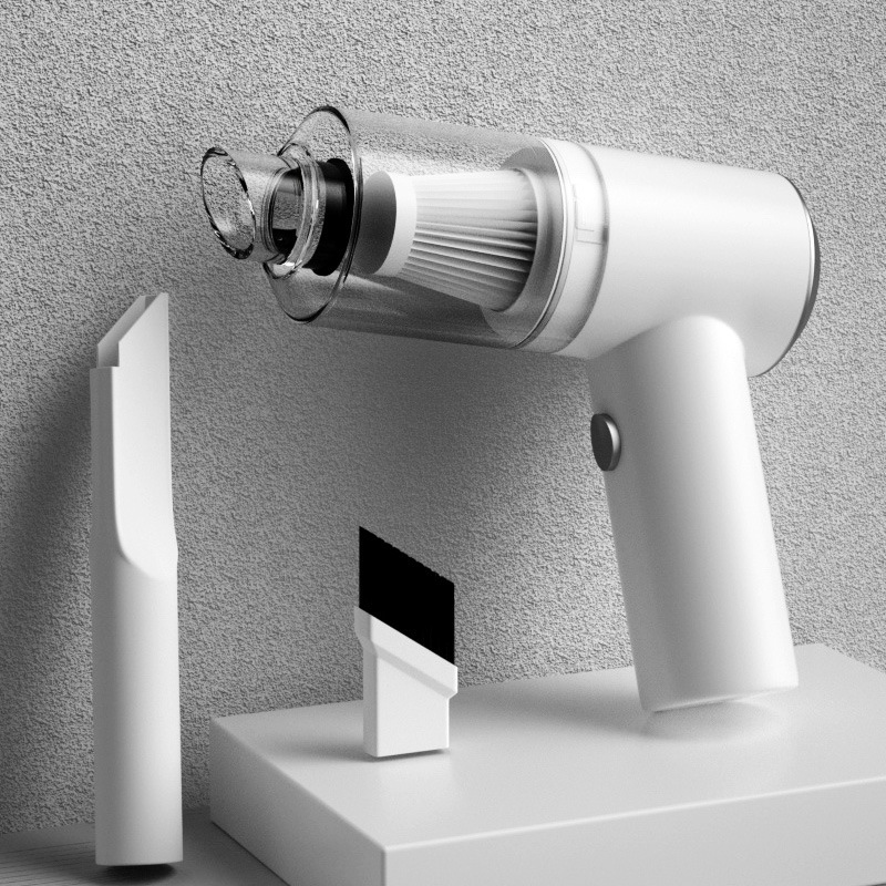 Car Vacuum Cleaner, Wireless Charging in the Car, Dual-Use for Dry and Wet, Handheld Gun Type, Small Household Use, Strong Suction