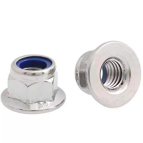 Factory direct 304 stainless steel flange nylon anti-loosening lock nut DIN6926 anti-slip hexagonal nut with pad