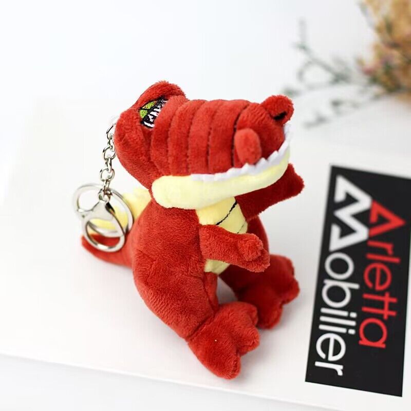 Creativo de dibujos animados de cocodrilo llavero dinosaurio colgante de coche juguete de los niños pequeño cocodrilo muñeca regalo de la muchacha