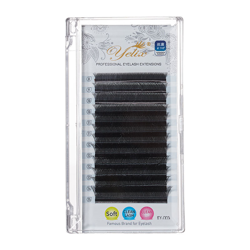 Pestañas de trébol de cinco hojas transfronterizas pestañas falsas rizadas gruesas pestañas postizas raíz natural no dispersa gran capacidad de injerto de floración pestañas al por mayor