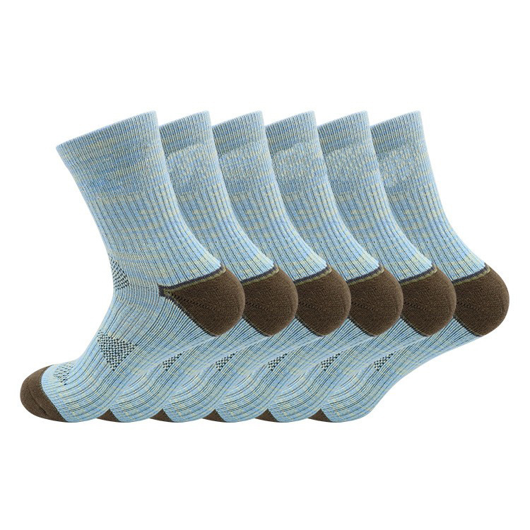 Medias de algodón peinadas personalizadas, logotipo de comercio exterior, nuevos calcetines deportivos de anillo para hombres, cómodos y amortiguadores, moda