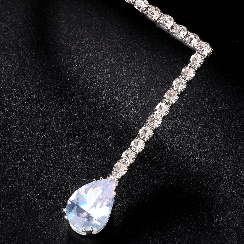 Moda europea y americana rhinestone collar personalidad simple gota de agua moda temperamento accesorios gargantilla femenina