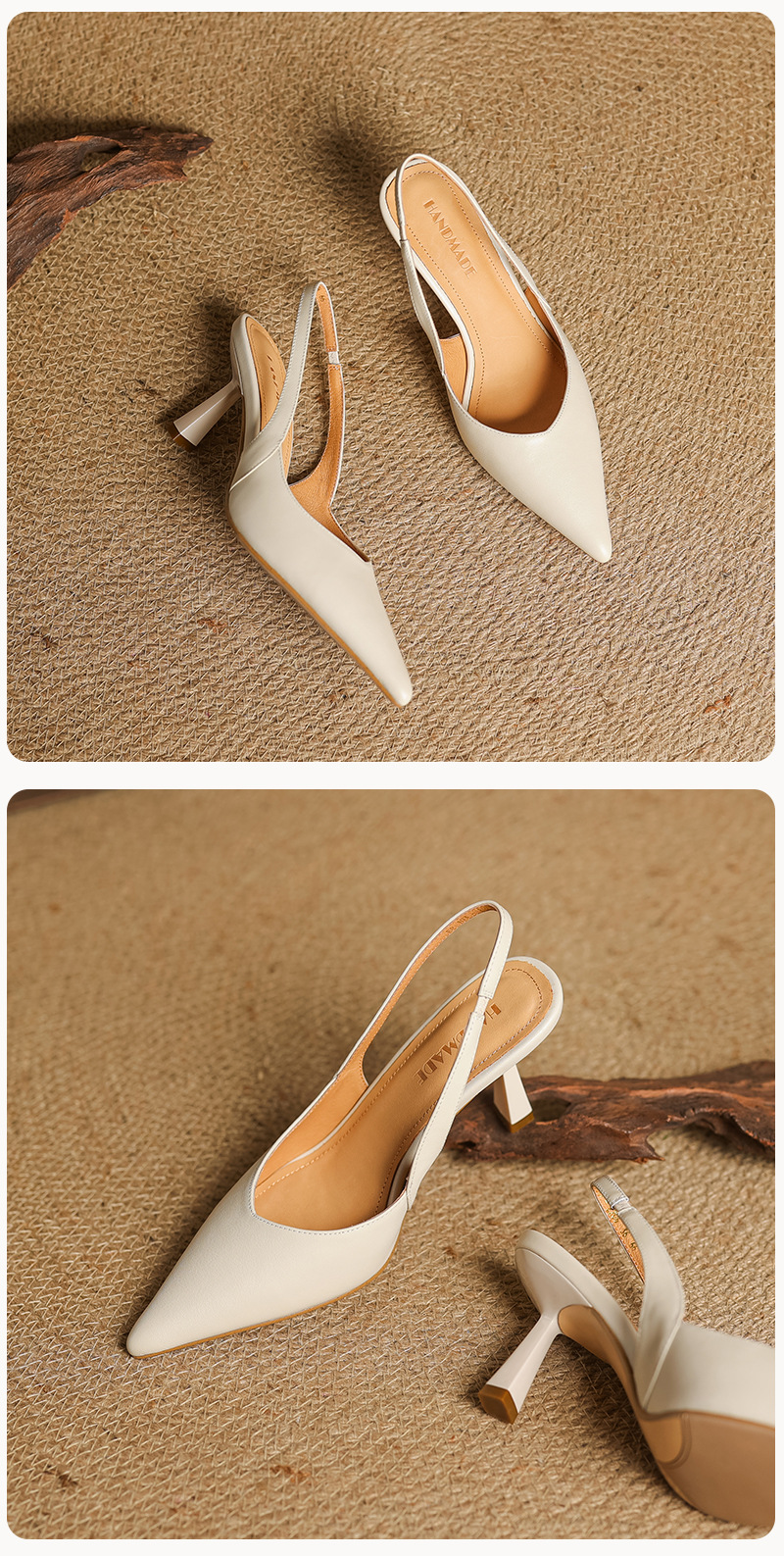 Sandal cao gót nữ mũi nhọn quai khóa, gót 9 cm phong cách Hàn Quốc — Rượu vang đỏ chi tiết 19