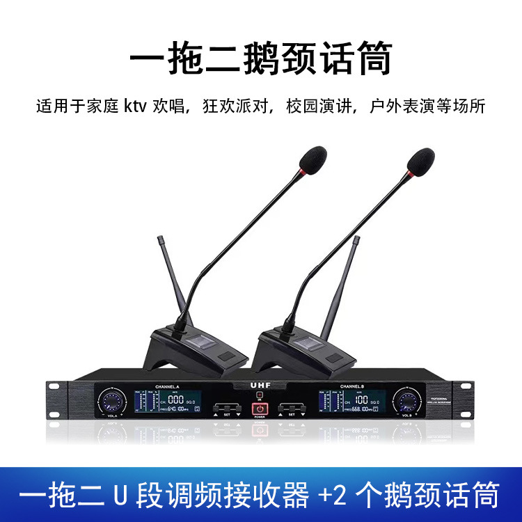 Profesional de uno a dos MICRÓFONO INALÁMBRICO Bluetooth reverb casa karaoke etapa rendimiento mini familia KTV micrófono