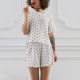 European and American New Pajamas Love Short-sleeved Shorts Home Clothes Casual Printed suit Сексуальн