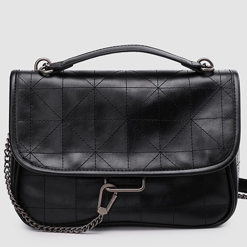 2025 Women's Bag Hobo Bag Messenger Bag Quilted Chain New Black Rock Soft Shoulder Crossbody Handbag