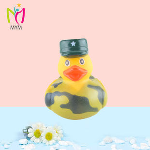 Manufacturer Hot Selling Pvc Environmentally Friendly Vinyl Duck Soldier Duck Bath Toy Kidsren's Educational Toy Floating Doll
