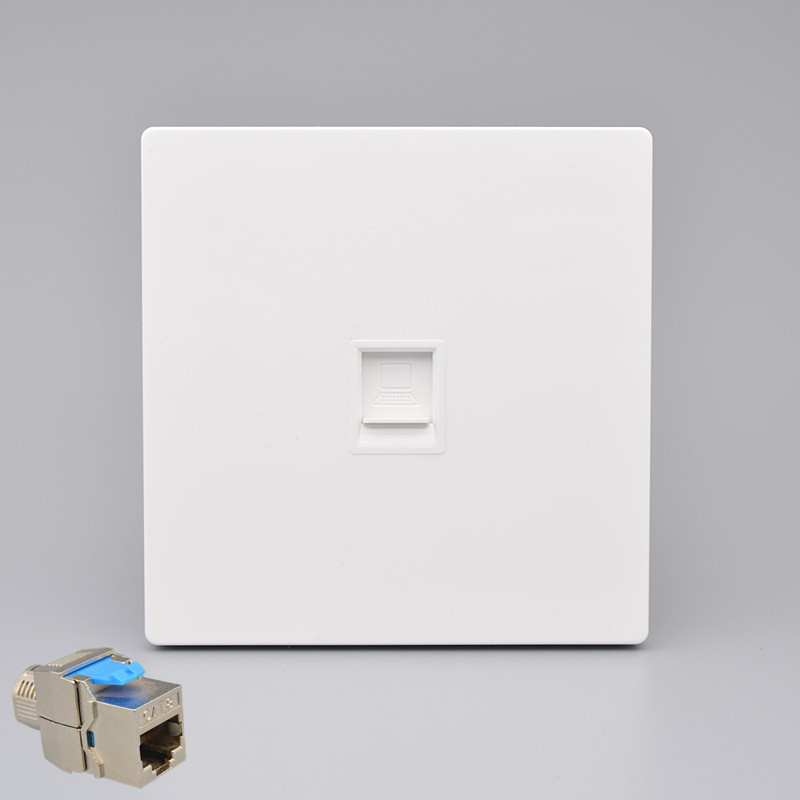 八类网络网口面板86型暗装CAT8宽带信息插座8类屏蔽网线电脑插座