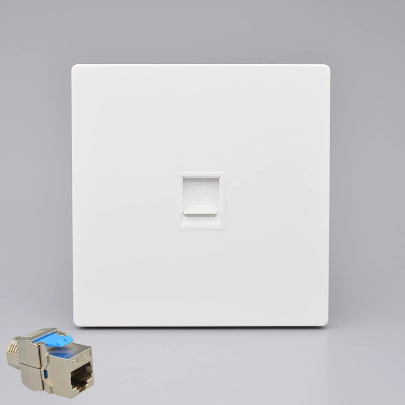 Восемь типов панели сетевого порта 86 типа скрытого широкополосного информационного гнезда CAT8 8 типов экранированного сетевого кабеля компьютерное гнездо