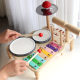 Montessori Wooden Early Childhood Multifunctional Drum Releases Baby's Musical Talent Color Cognition Educational Enlightenment Toys