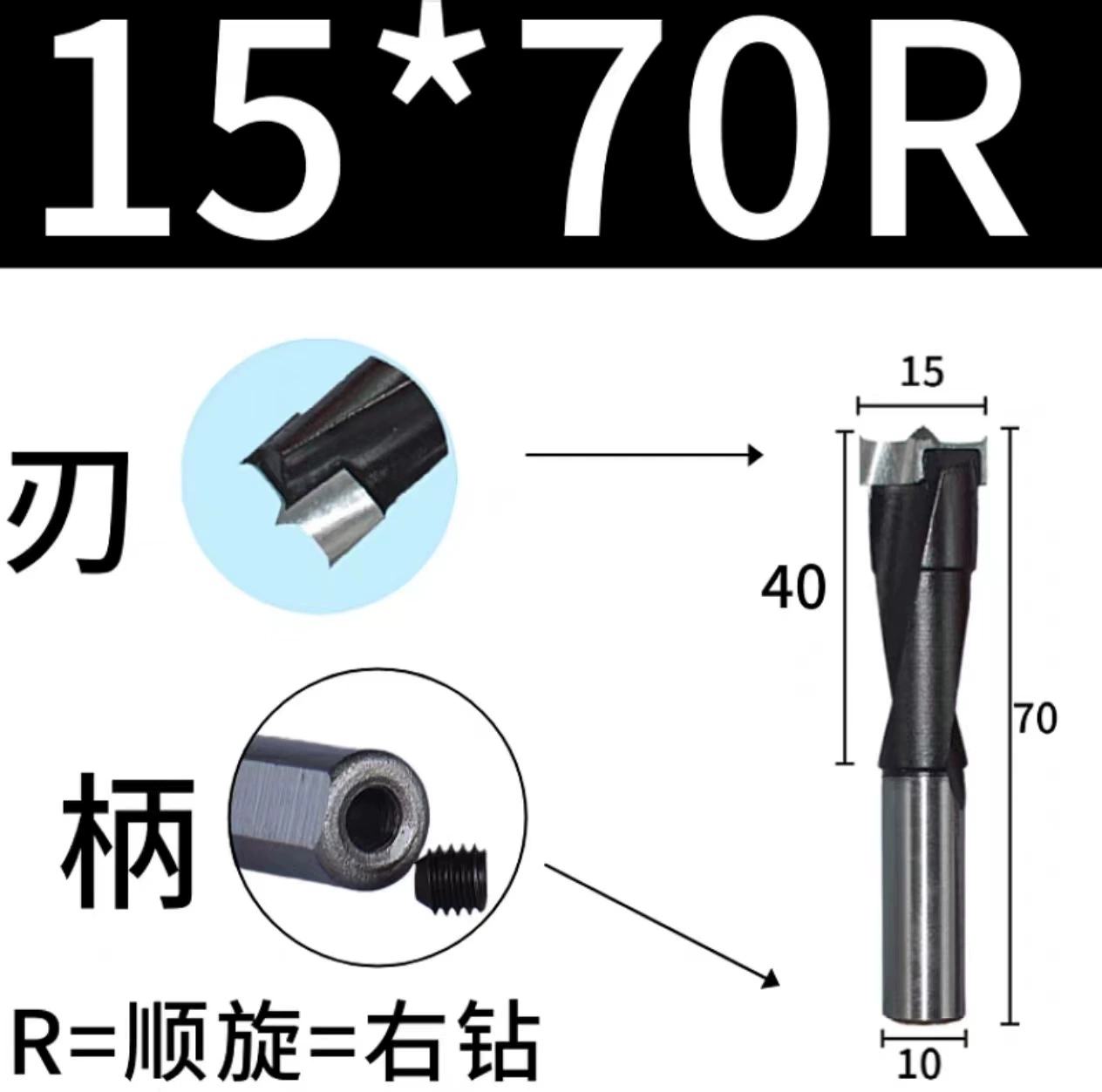 Carpentry, metal drill, three in one