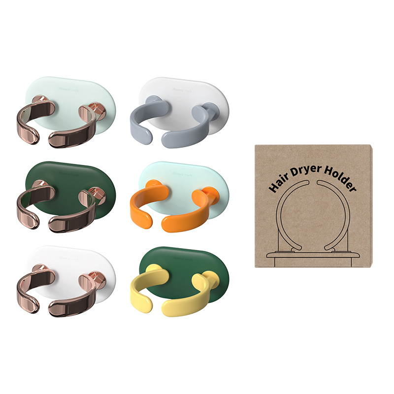 Luz de lujo ajustable secador de pelo soporte hogar eléctrico secador de pelo rack baño pared colgante ponche libre rack de almacenamiento
