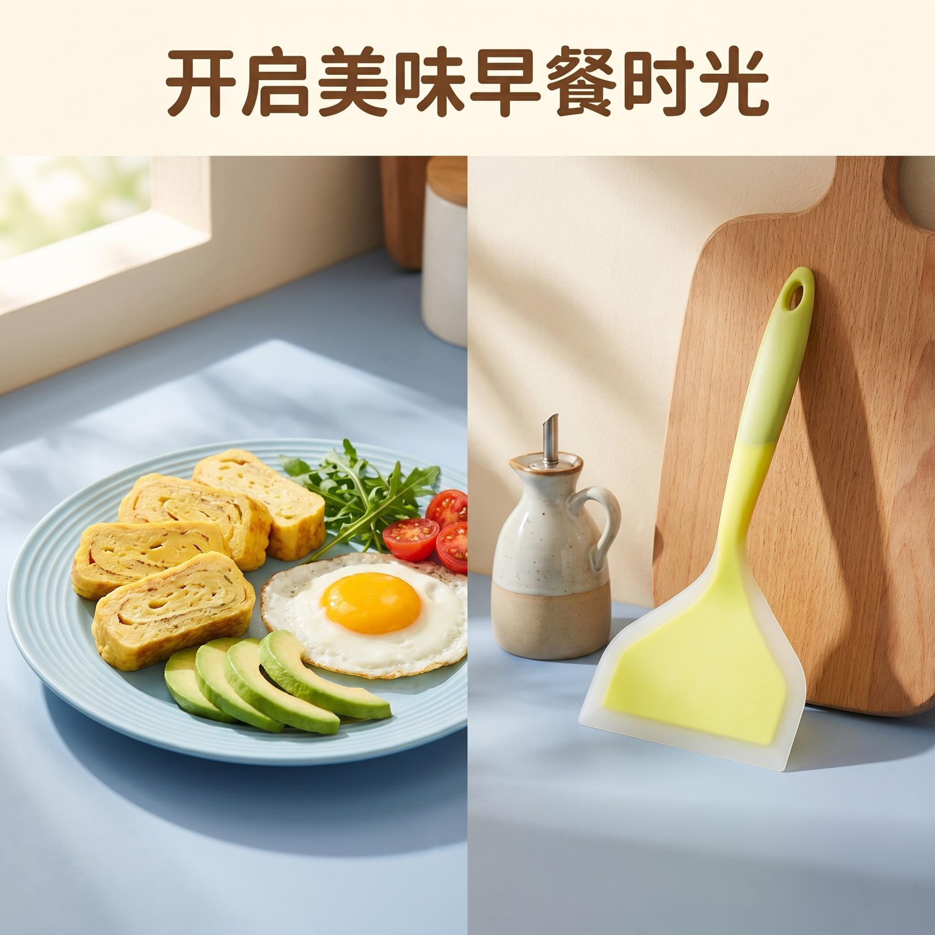 食品级硅胶玉子烧锅铲 煎饼烙饼铲子煎蛋铲 家用不粘锅半透明煎铲