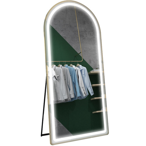 Wholesale Nordic Vlogger Full-Length Mirror Home Use Floor Mirror LED Lighted Dressing Mirror Wall Mounted Fashion Store Try-On Mirror