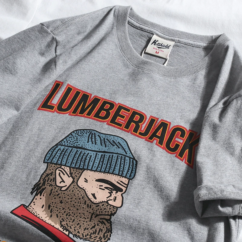 Летняя выстиранная длинноволокнистая хлопковая Футболка с начесом, мужская и женская футболка с короткими рукавами и круглым вырезом, американская модная повседневная универсальная нижняя рубашка