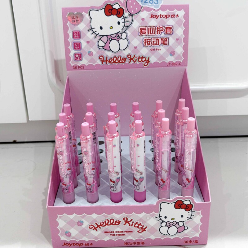 Yuemu Genuine Hello Kitty Gel Pen 0.5mm Retractable Student High-Quality Aesthetic Black Pen for Girls Yuemu Genuine Hello Kitty Gel Pen 0.5mm Retractable Student High-Quality Aesthetic Black Pen for Girls
