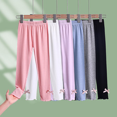 Girls' Leggings Category A Excellent Silk Children's Pants Summer Girl Baby Modal Outer Wear Summer Thin Long Pants