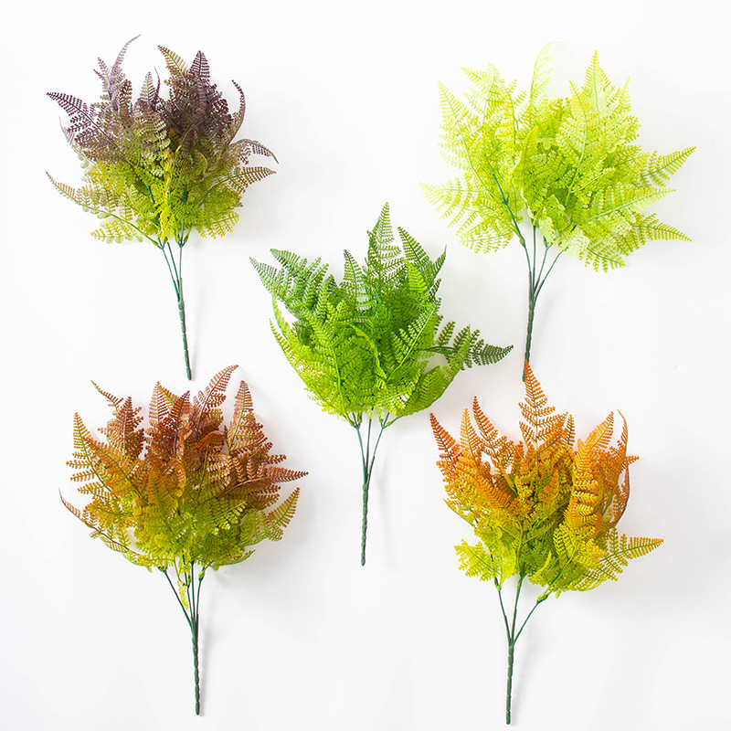 Cross-border artificial flowers Nordic small bunch 4-prong maple leaf Persian leaf simulated flowers green leaves home wedding celebration decoration flowers