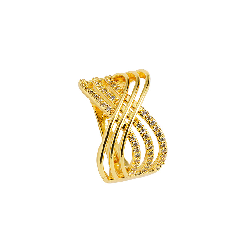 Anillo de mujer de oro de arena de Vietnam personalidad universal Europa y América simplificada viento transfronterizo fabricantes de joyería al por mayor