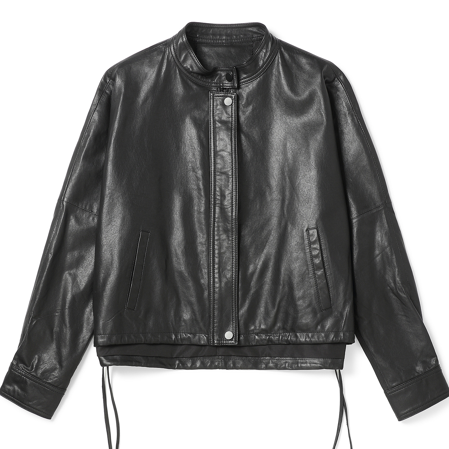 Haining Genuine Leather Jacket Women's New Sheepskin Jacket High-End Stand-Up Collar Elegant Short Korean Style Age-Reducing Jacket Autumn